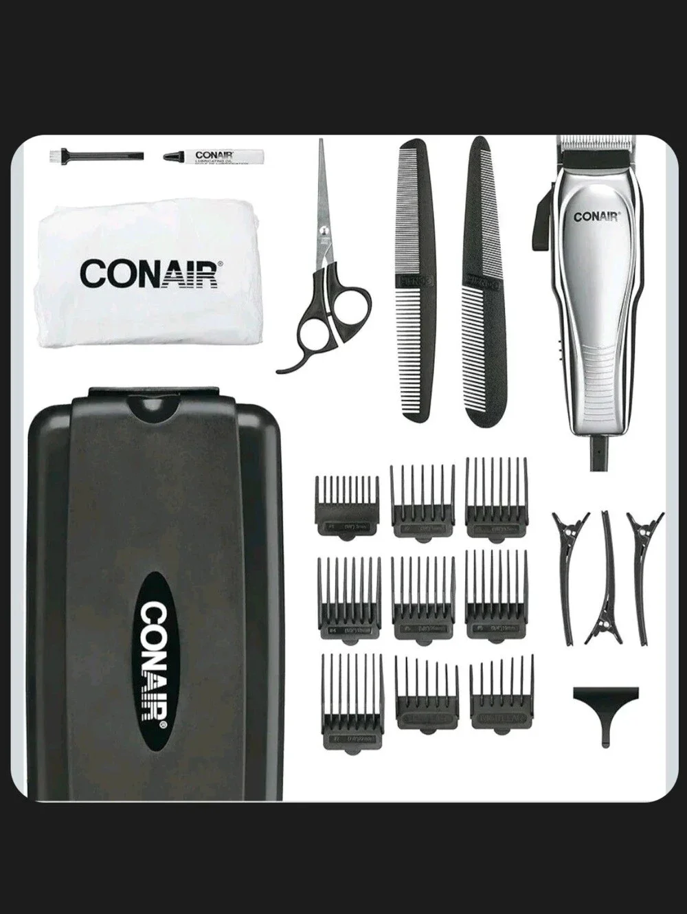 ConairMAN Hair Clippers for Men – 21-Piece Haircut Kit w/ Taper Control (Corded)